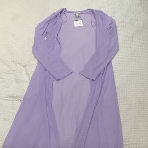 Mesh purple cover up